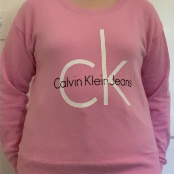 Pink Calvin Klein Jeans Crewneck Sweatshirt - Picture 6 of 7